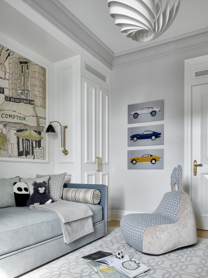 habitación infantil de estilo neoclásico
