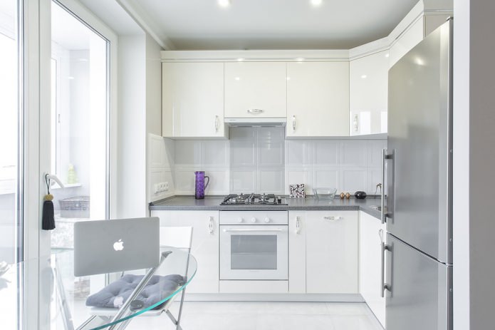 conjunto de cocina color leche