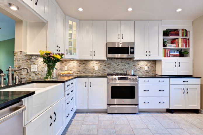Conjunto de cocina esquinero blanco 