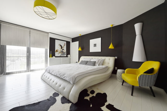 Dormitorio elegante de estilo moderno
