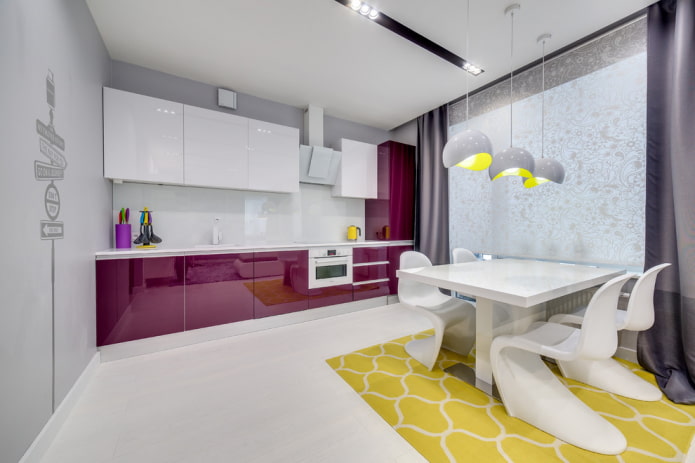 Laminado blanco en la cocina