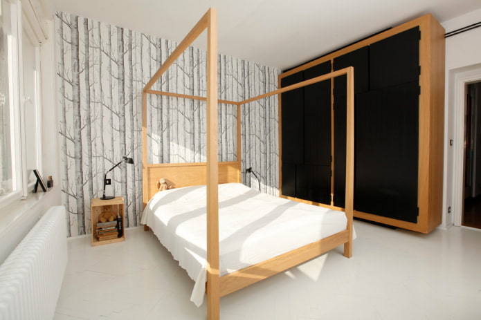 Interior de dormitorio escandinavo