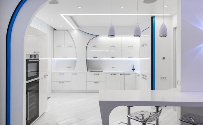 suelo laminado diagonal en la cocina