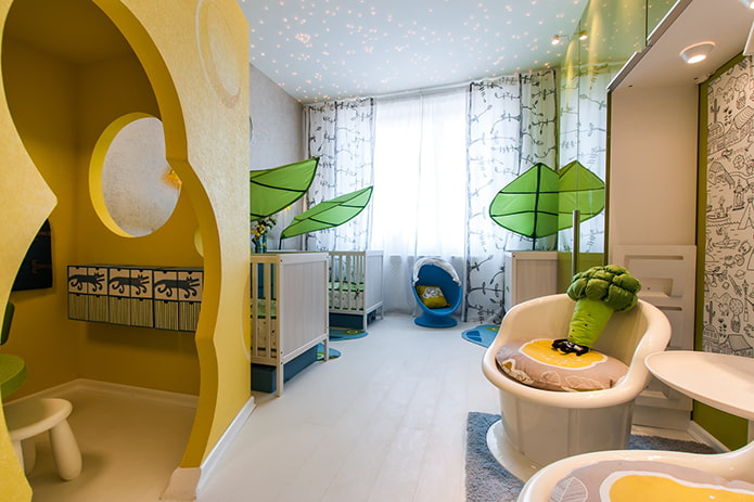 laminado blanco en la habitación infantil