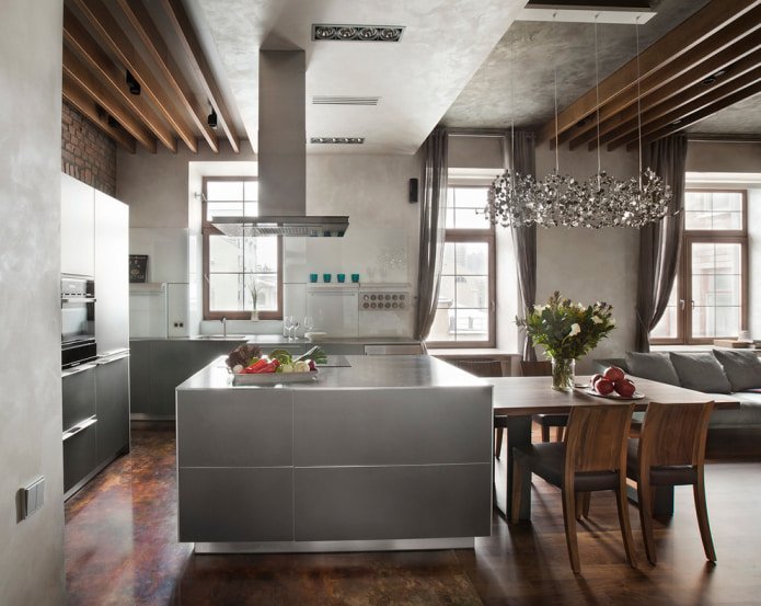 Techo blanco y gris