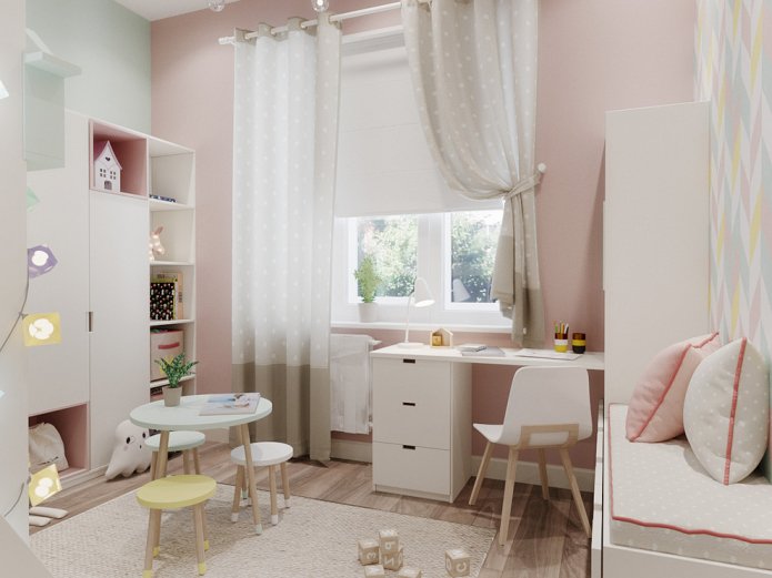 habitación infantil en colores pastel