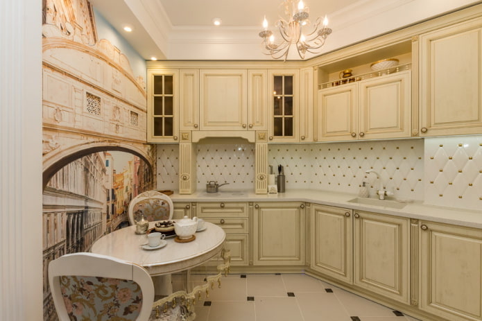 decoración de cocina beige