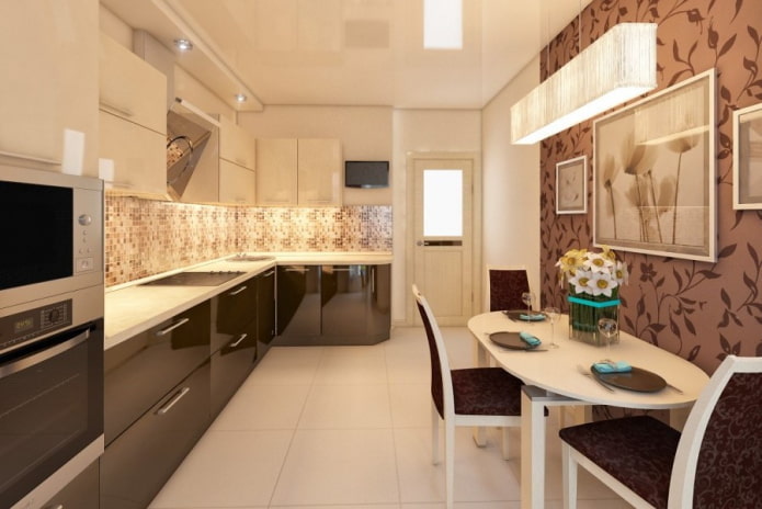 interior de cocina en tonos beige y marrones