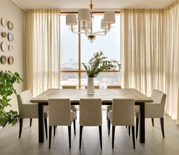 cortinas en el comedor