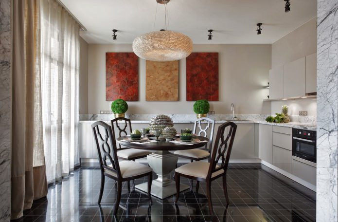 cortinas de lino para la cocina