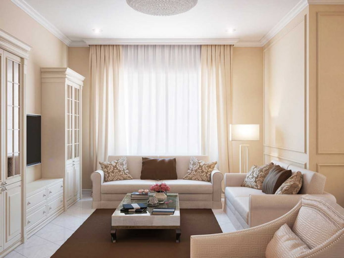 muebles claros en el interior