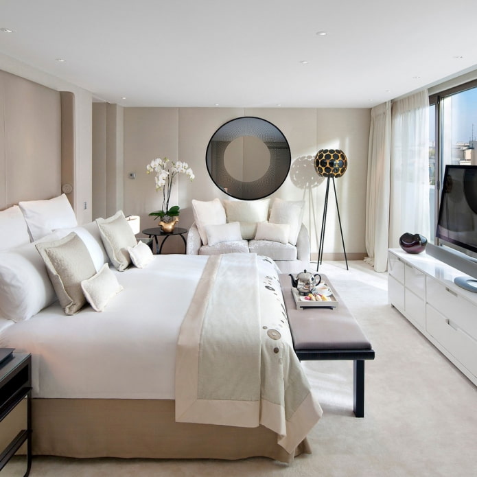 dormitorio grande de estilo moderno
