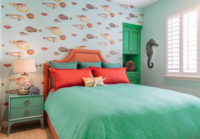 dormitorio de estilo marinero