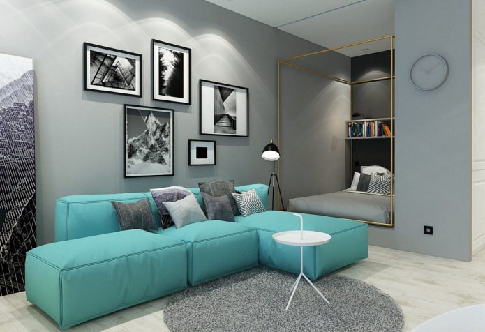 turquoise sofa