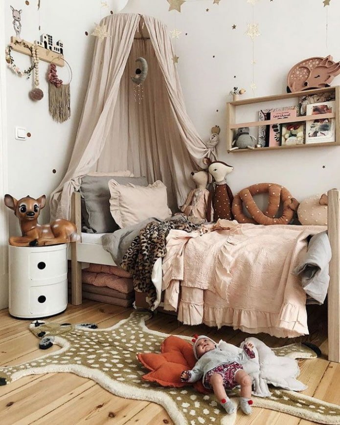 habitación infantil en estilo boho
