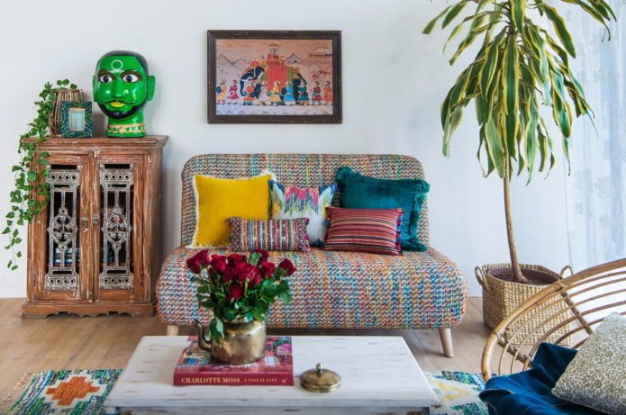 sofa de estilo bohemio