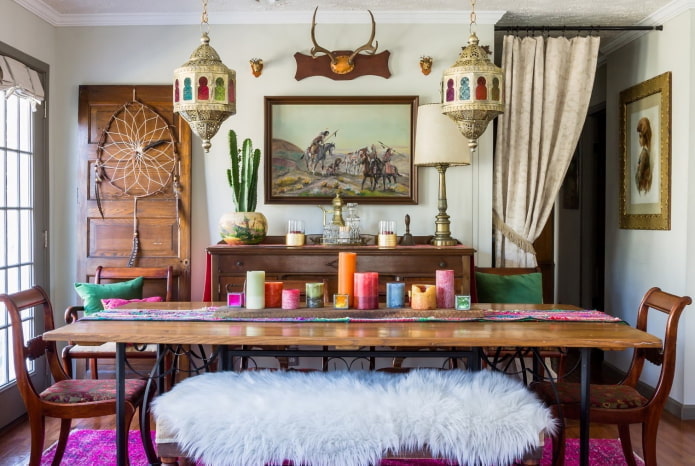 lámparas estilo boho