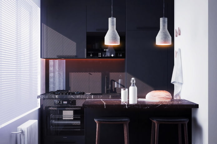 Diseño de cocina en una Brezhnevka