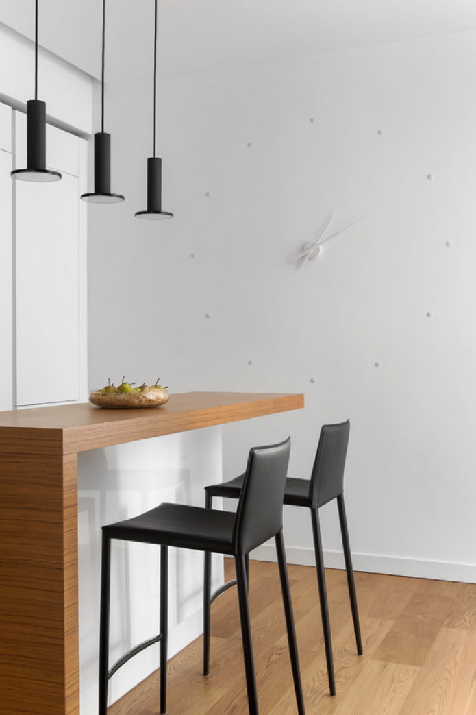 reloj minimalista en el interior