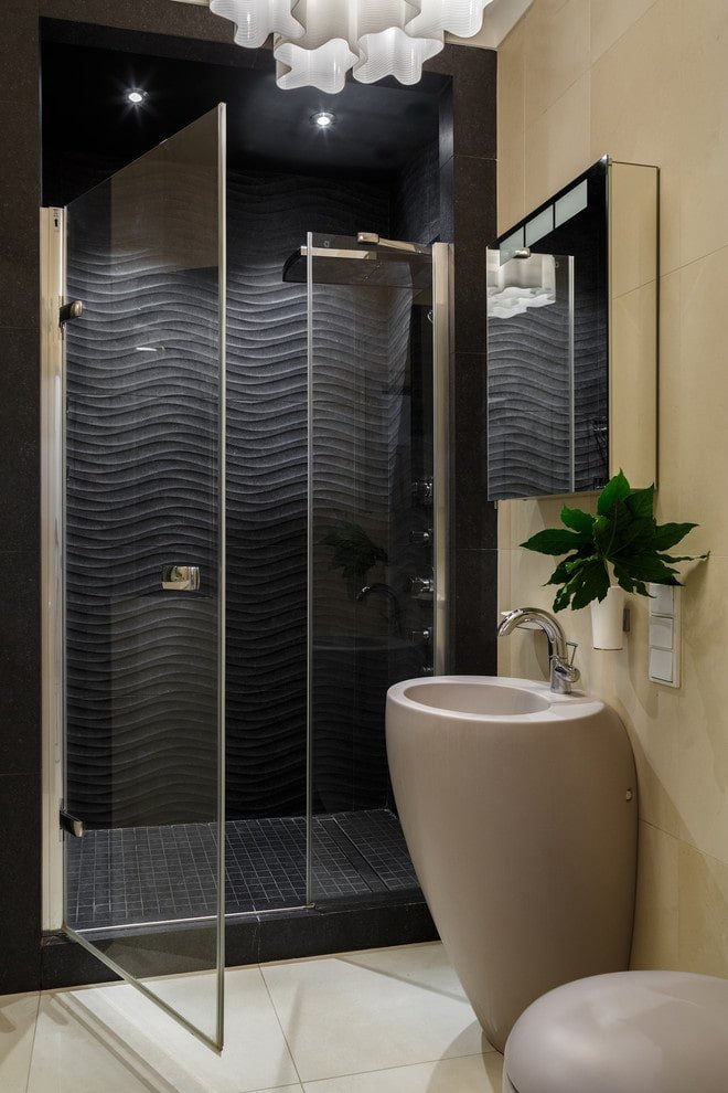 opción para decorar una cabina de ducha con azulejos