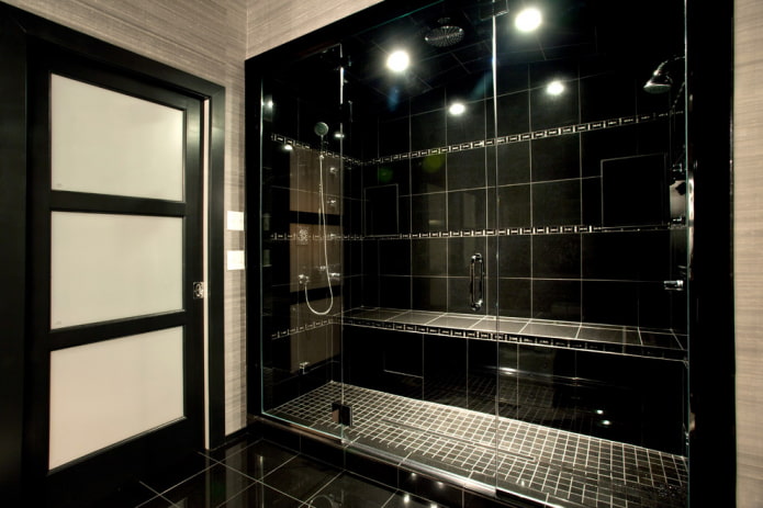 azulejos negros con insertos
