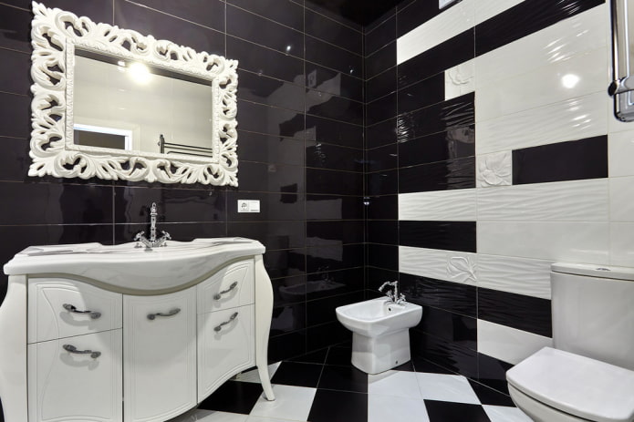 acabado de baño en contraste
