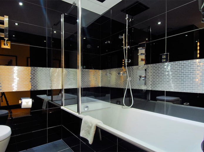 azulejos negros con insertos