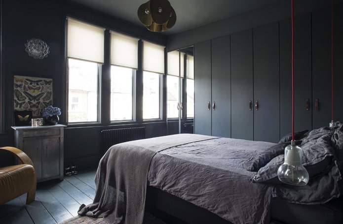 Muebles para el dormitorio en tonos negros