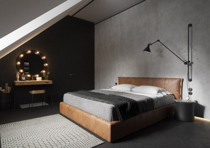 Combinación de colores en el interior del dormitorio