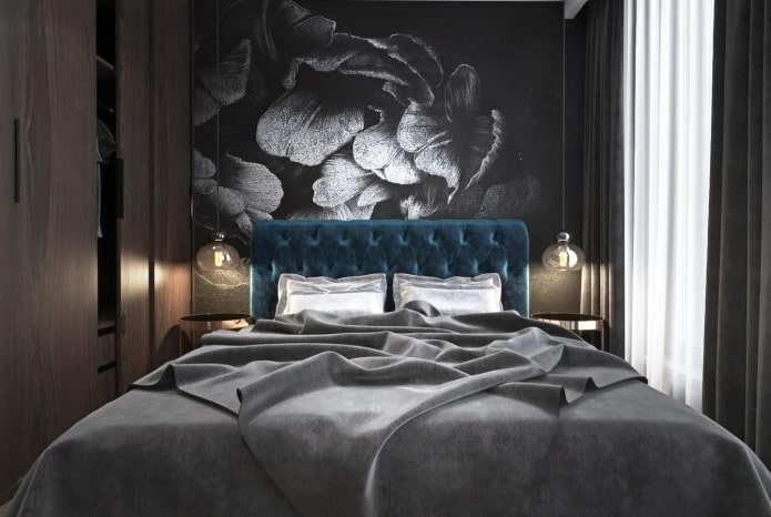 decoración de dormitorio negro