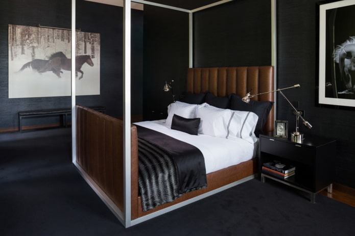 Muebles para el dormitorio en tonos negros