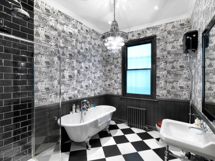 papel pintado para el baño