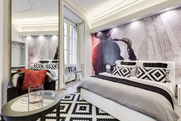 dormitorio en blanco y negro Decoración
