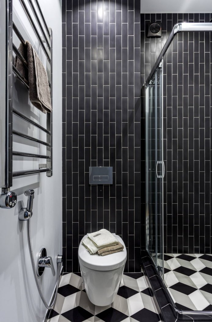 Azulejos de diamante en blanco y negro