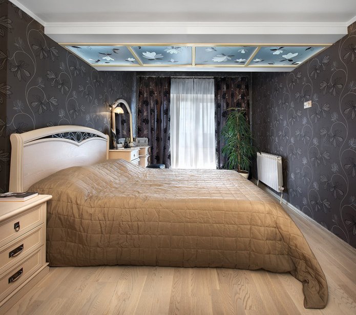 Papel pintado en el dormitorio
