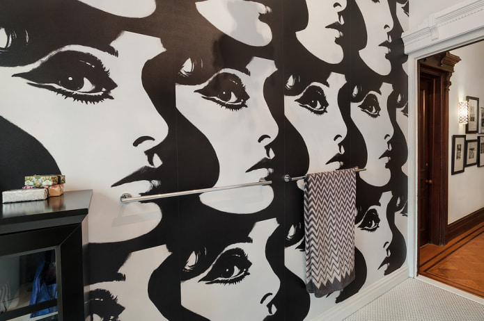 Papel pintado en blanco y negro
