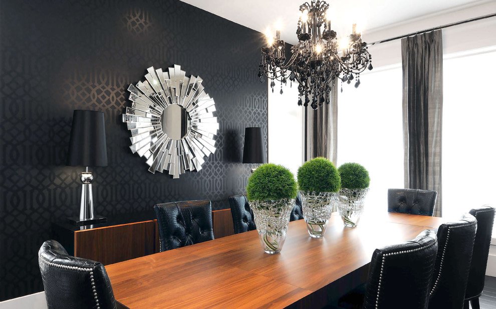Papel pintado negro (82 fotos en el interior)