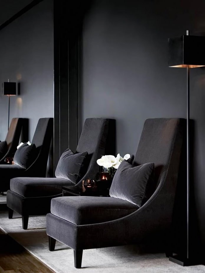 black velvet chair