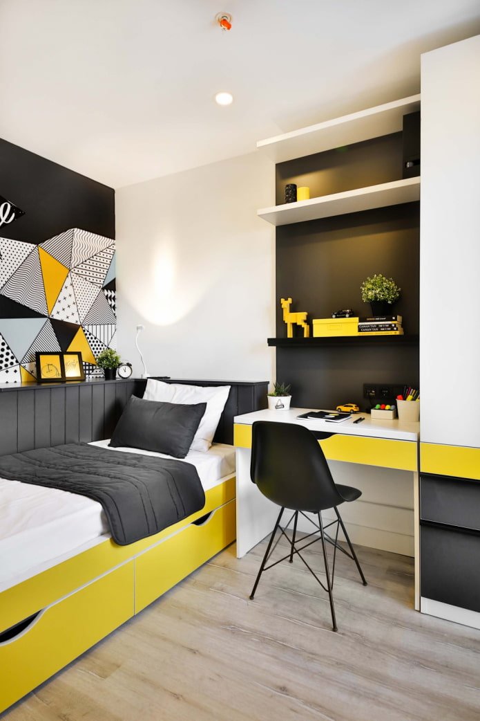 combinaciones con amarillo para una habitación infantil