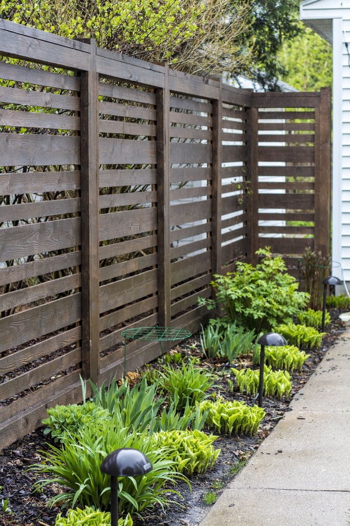 horizontal wooden wall