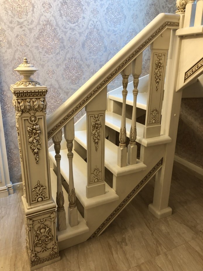 carved balaustres and railings