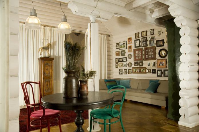sala de estar de estilo campestre