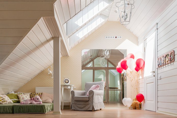 Habitación infantil en el ático