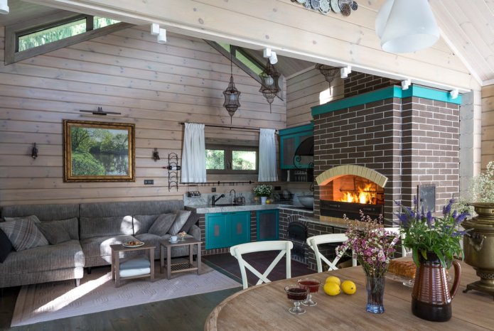 Chimenea en una casa particular
