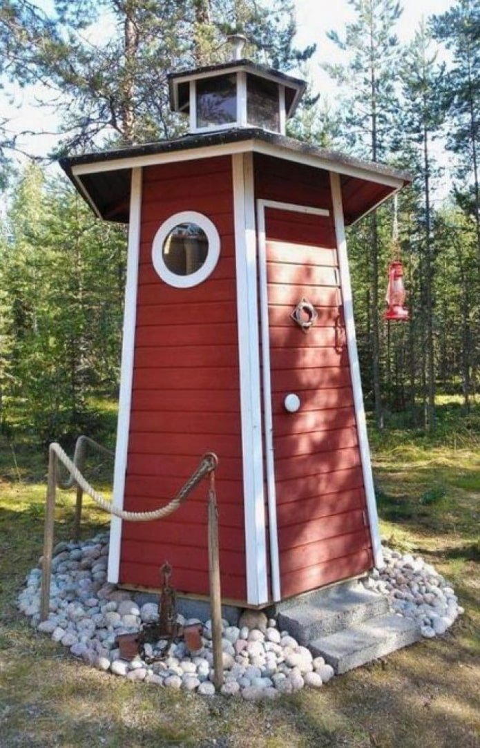 inodoro con forma de faro