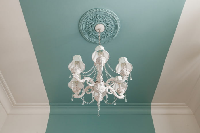 Rosette over the lamp