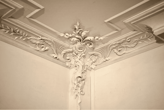 decoración de techo de estuco