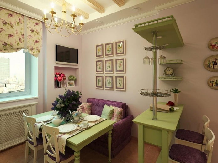 Decoración de paredes de cocina al estilo provenzal