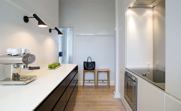 Lámparas de pared en la cocina