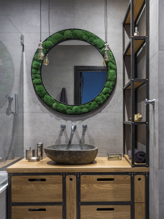 Decoración de espejos en estilo ecológico